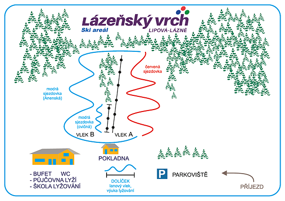 mapa ski arelu Lzesk vrch